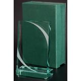 Награда стеклянная (сувенир) 200х125мм футляр в комплекте G023B