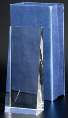 Награда стеклянная С037 (сувенир) 200х80мм (50) футляр в комплекте