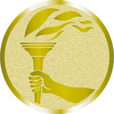 Жетон №1060 (Факел, олимпиада, диаметр 25 мм, цвет золото)