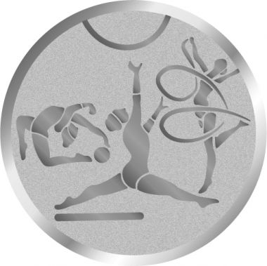 Жетон №1055 (Художественная гимнастика, диаметр 25 мм, цвет серебро)