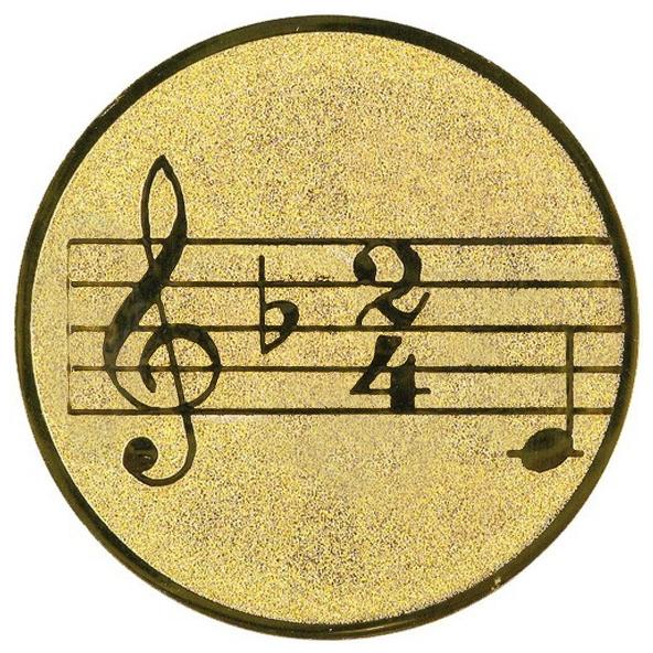 Жетон №955 (Музыка, диаметр 25 мм, цвет золото)