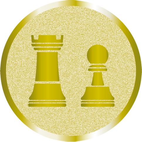 Жетон №1032 (Шахматы, диаметр 25 мм, цвет золото)