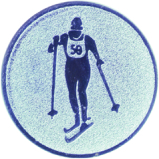 Жетон №562 (Беговые лыжи, диаметр 50 мм, цвет серебро)