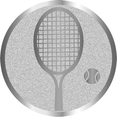Жетон №1001 (Большой теннис, диаметр 25 мм, цвет серебро)