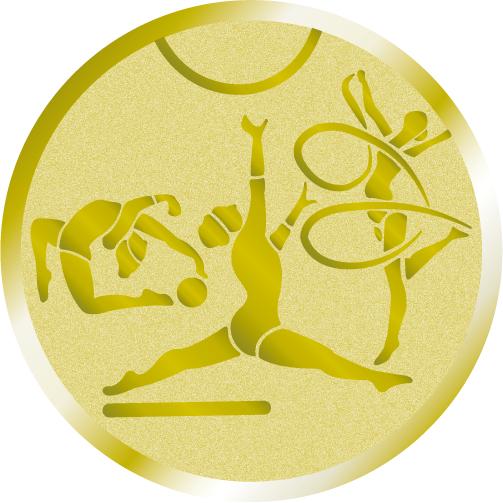 Жетон №1055 (Гимнастика, диаметр 25 мм, цвет золото)