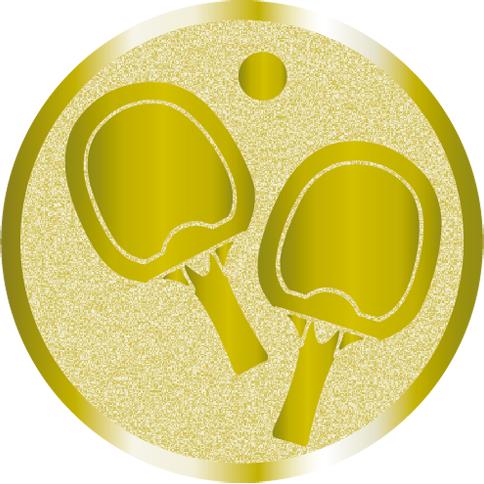 Жетон №1008 (Настольный теннис, диаметр 25 мм, цвет золото)
