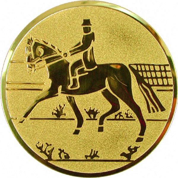 Жетон №43 (Конный спорт, диаметр 50 мм, цвет золото)