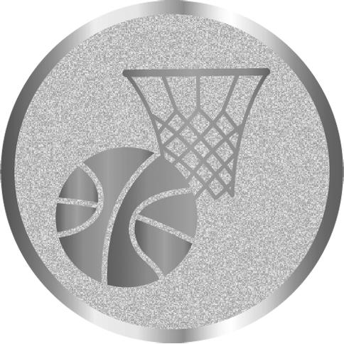 Жетон №982 (Баскетбол, диаметр 25 мм, цвет серебро)