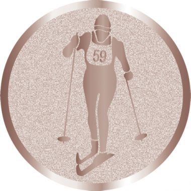 Жетон №1038 (Лыжный спорт, диаметр 25 мм, цвет бронза)