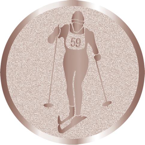 Жетон №1038 (Лыжный спорт, диаметр 25 мм, цвет бронза)
