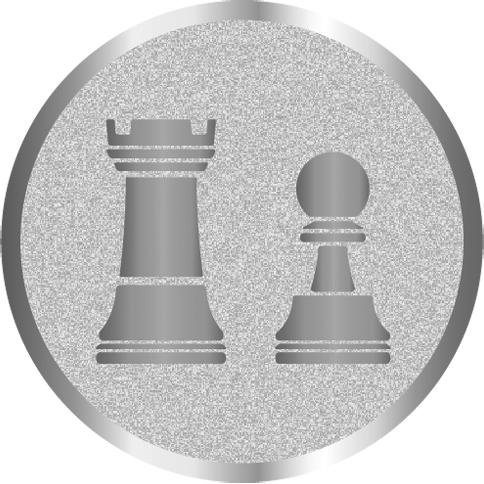 Жетон №1032 (Шахматы, диаметр 25 мм, цвет серебро)