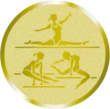 Жетон №1064 (Спортивная гимнастика, диаметр 25 мм, цвет золото)