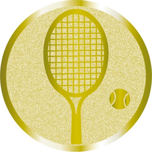 Жетон №1001 (Большой теннис, диаметр 25 мм, цвет золото)