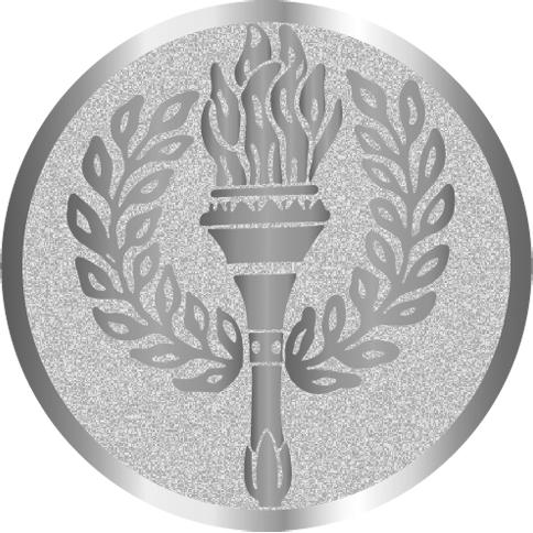 Жетон №977 (Факел, олимпиада, диаметр 25 мм, цвет серебро)