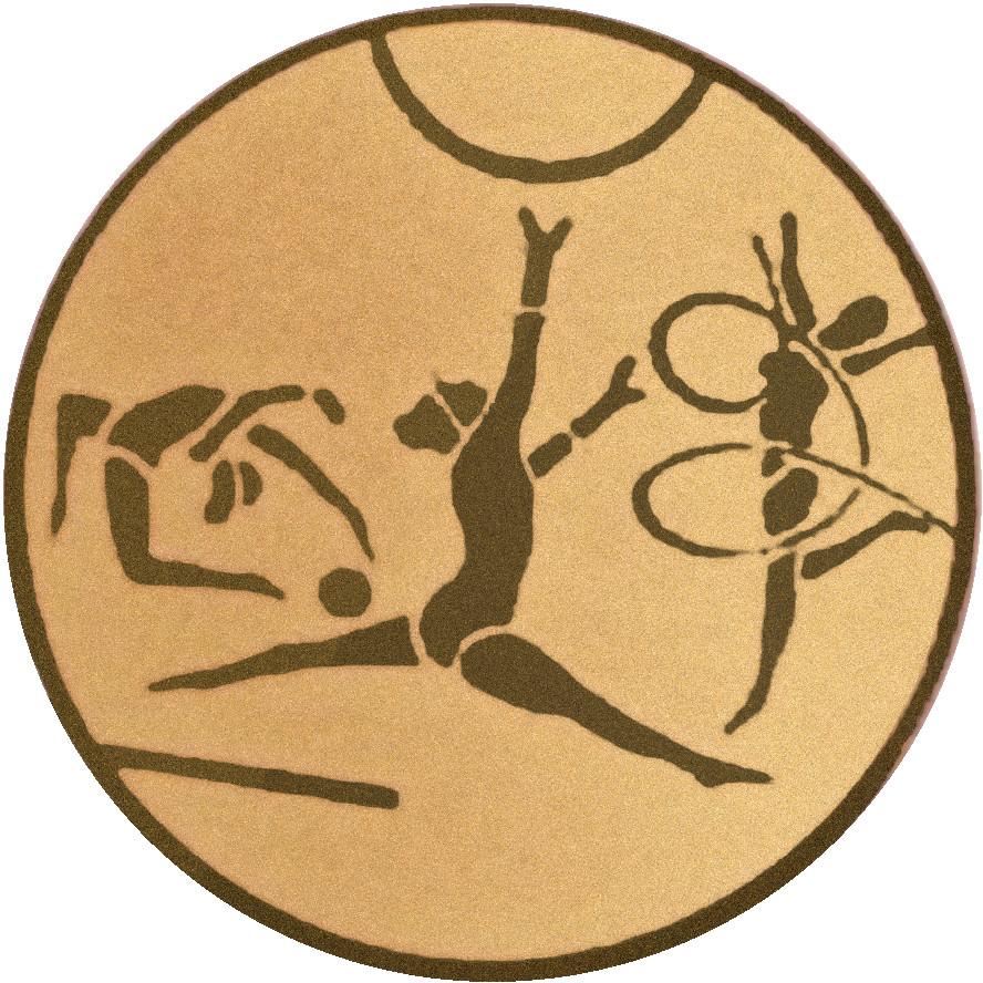 Жетон №5 (Художественная гимнастика, диаметр 50 мм, цвет золото)