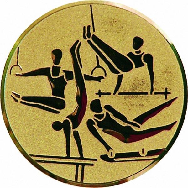 Жетон №566 (Спортивная гимнастика, диаметр 50 мм, цвет золото)