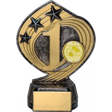 Фигурка №1005-243 (Бадминтон, высота 14 см (Фигурка плюс жетон для вклейки)) (Размер табличек: 45x20 мм)