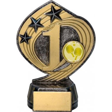 Фигурка №1008-243 (Настольный теннис, высота 14 см (Фигурка плюс жетон для вклейки)) (Размер табличек: 45x20 мм)