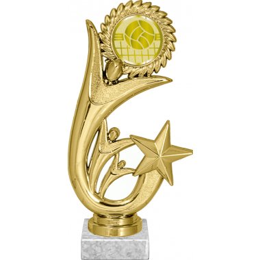 Фигурка №1051-1158 (Волейбол, высота 20 см (Фигурка, жетон для вклейки плюс цоколь и крепёж))