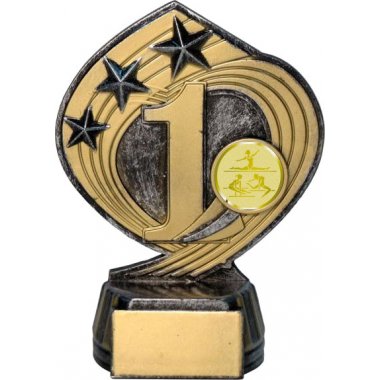 Фигурка №1064-243 (Спортивная гимнастика, высота 14 см (Фигурка плюс жетон для вклейки)) (Размер табличек: 45x20 мм)