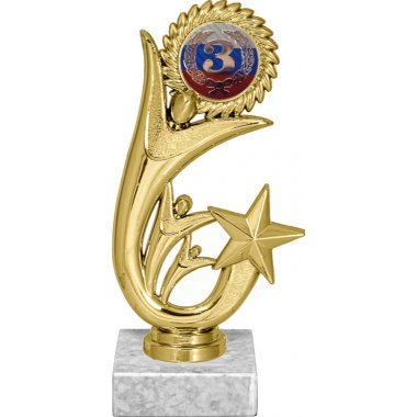 Фигурка №1193-1158 (3 место, высота 15 см (Фигурка, жетон для вклейки плюс цоколь и крепёж))