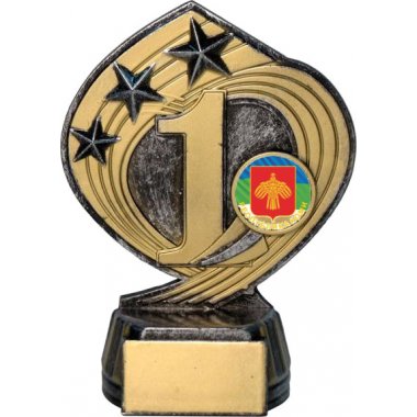 Фигурка №1196-243 (Коми, высота 14 см (Фигурка плюс жетон для вклейки)) (Размер табличек: 45x20 мм)