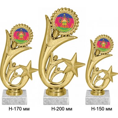 Комплект фигурок №1197-1158 (Краснодарский край, высота 20, 17, 15 см (Три фигурки, три жетона для вклейки плюс три цоколя и крепёж))