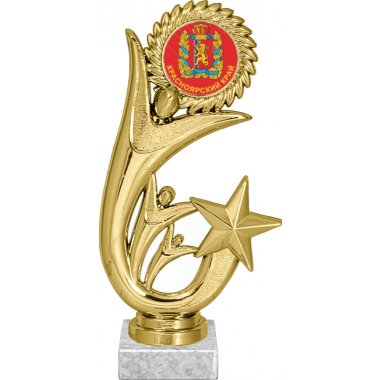 Фигурка №1198-1158 (Красноярский край, высота 20 см (Фигурка, жетон для вклейки плюс цоколь и крепёж))