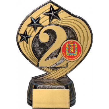 Фигурка №1198-243 (Красноярский край, высота 14 см (Фигурка плюс жетон для вклейки)) (Размер табличек: 45x20 мм)