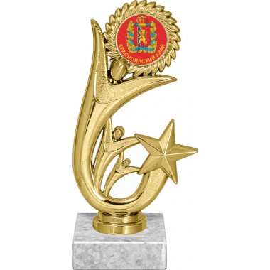 Фигурка №1198-1158 (Красноярский край, высота 15 см (Фигурка, жетон для вклейки плюс цоколь и крепёж))