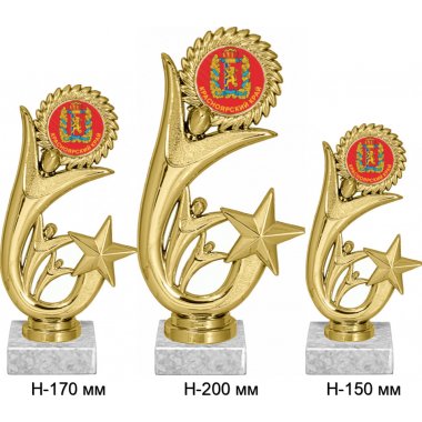 Комплект фигурок №1198-1158 (Красноярский край, высота 20, 17, 15 см (Три фигурки, три жетона для вклейки плюс три цоколя и крепёж))