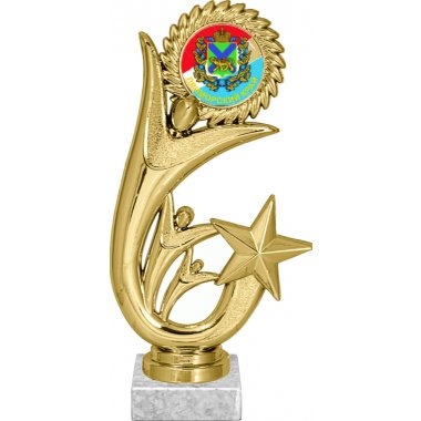 Фигурка №1199-1158 (Приморский край, высота 20 см (Фигурка, жетон для вклейки плюс цоколь и крепёж))