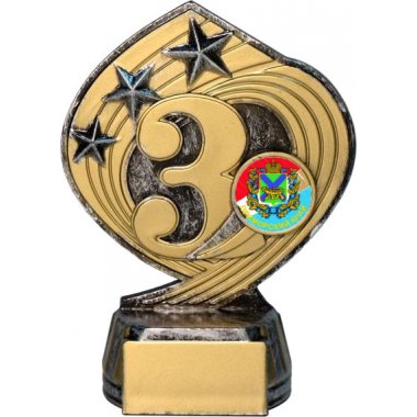 Фигурка №1199-243 (Приморский край, высота 14 см (Фигурка плюс жетон для вклейки)) (Размер табличек: 45x20 мм)