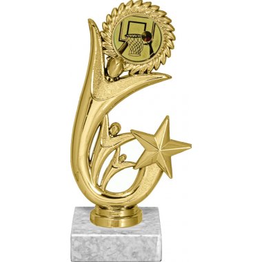 Фигурка №15-1158 (Баскетбол, высота 15 см (Фигурка, жетон для вклейки плюс цоколь и крепёж))