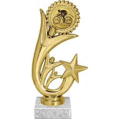 Фигурка №25-1158 (Велогонки, высота 17 см (Фигурка, жетон для вклейки плюс цоколь и крепёж))