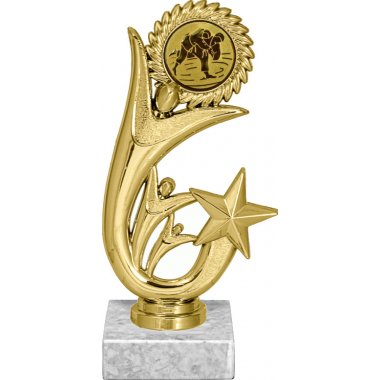 Фигурка №36-1158 (Дзюдо, высота 15 см (Фигурка, жетон для вклейки плюс цоколь и крепёж))