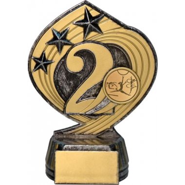 Фигурка №5-243 (Художественная гимнастика, высота 14 см (Фигурка плюс жетон для вклейки)) (Размер табличек: 45x20 мм)