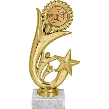 Фигурка №5-1158 (Художественная гимнастика, высота 17 см (Фигурка, жетон для вклейки плюс цоколь и крепёж))