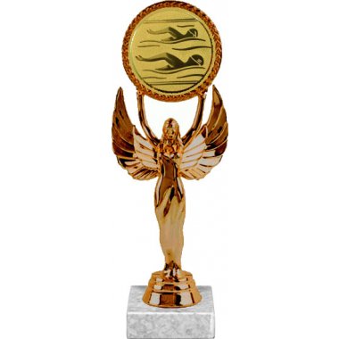 Фигурка №54-33 (Плавание, высота 20 см (Фигурка, жетон для вклейки плюс цоколь и крепёж))
