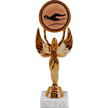 Фигурка №55-33 (Плавание, высота 20 см (Фигурка, жетон для вклейки плюс цоколь и крепёж))