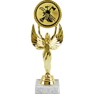 Фигурка №56-33 (Пожарный спорт, высота 20 см (Фигурка, жетон для вклейки плюс цоколь и крепёж))