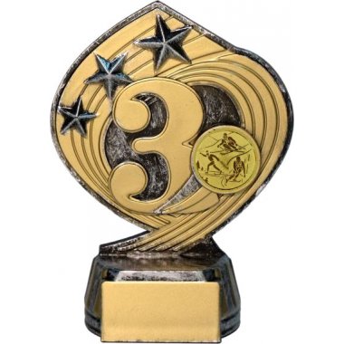 Фигурка №563-243 (Лыжный спорт, высота 14 см (Фигурка плюс жетон для вклейки)) (Размер табличек: 45x20 мм)