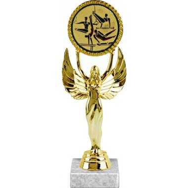 Фигурка №566-33 (Спортивная гимнастика, высота 20 см (Фигурка, жетон для вклейки плюс цоколь и крепёж))