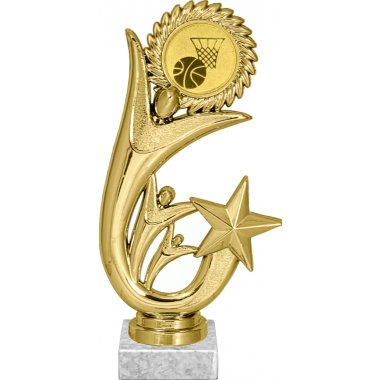 Фигурка №567-1158 (Баскетбол, высота 20 см (Фигурка, жетон для вклейки плюс цоколь и крепёж))
