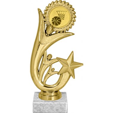 Фигурка №567-1158 (Баскетбол, высота 17 см (Фигурка, жетон для вклейки плюс цоколь и крепёж))