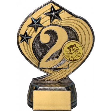 Фигурка №576-243 (Горный велосипед, высота 14 см (Фигурка плюс жетон для вклейки)) (Размер табличек: 45x20 мм)