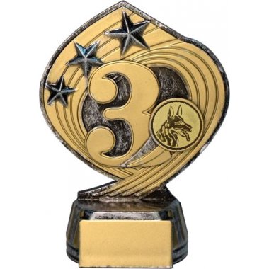 Фигурка №580-243 (Выставки собак (собаководство), высота 14 см (Фигурка плюс жетон для вклейки)) (Размер табличек: 45x20 мм)