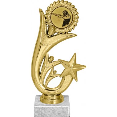 Фигурка №587-1158 (Стрельба, высота 17 см (Фигурка, жетон для вклейки плюс цоколь и крепёж))
