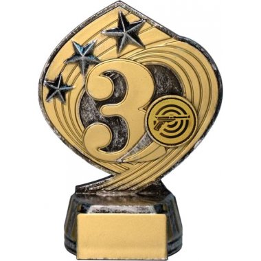 Фигурка №60-243 (Стрельба из пистолета, высота 14 см (Фигурка плюс жетон для вклейки)) (Размер табличек: 45x20 мм)
