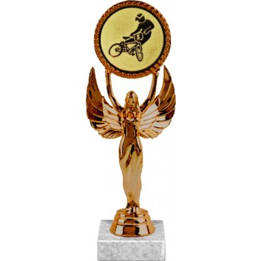 Фигурка №612-33 (BMX, высота 20 см (Фигурка, жетон для вклейки плюс цоколь и крепёж))